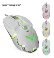 ZERODATE X800 WIRED GAMING MOUSE ADJUST WEIGHT 3200DPI (WHITE)