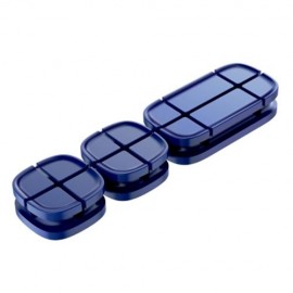 BASEUS CROSS PEAS CABLE CLIP SILICONE CORD ORGANIZER HOLDER (BLUE)
