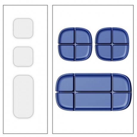 BASEUS CROSS PEAS CABLE CLIP SILICONE CORD ORGANIZER HOLDER (BLUE)