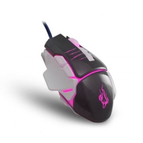 HTS - H400 - L WIRED GAMING MOUSE WITH LED LIGHT (LIGHT GRAY)