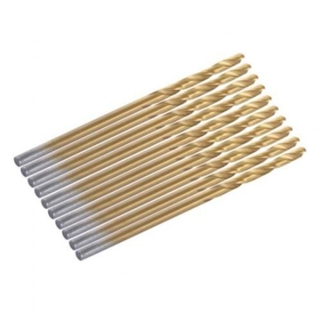 50PCS HIGH-SPEED STEEL TWIST DRILL TITANIUM COATED WOODWORKING METAL TOOL (GOLDEN)