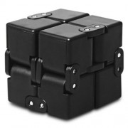 ALLOY FIDGET CUBE SHAPE FUNNY STRESS RELIEVER ADULT FIDGETING TOY (BLACK)