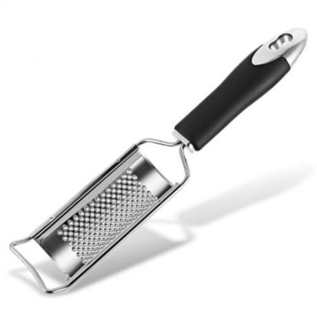 STAINLESS STEEL GINGER POTATO GRATER WITH NON-SLIP HANDLE (SILVER AND BLACK)