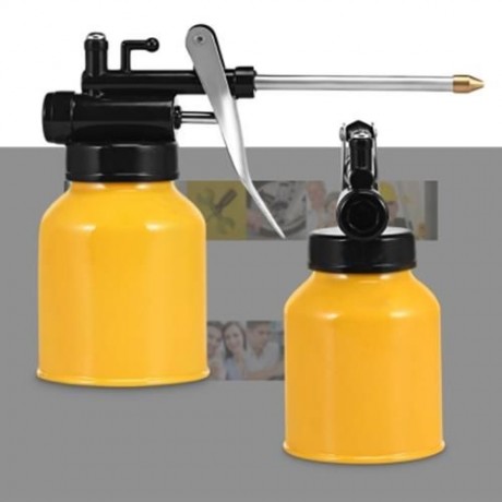 250G OIL POT GREASE SPRAY GUN HAND OILER PUMP HOSE MACHINE (YELLOW)