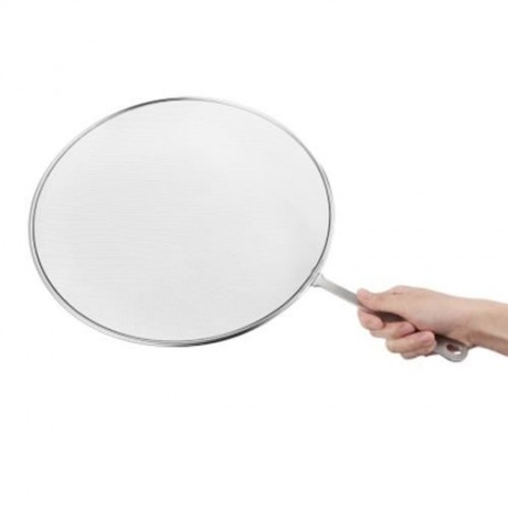 STAINLESS STEEL GREASE SPLATTER SCREEN KITCHEN TOOL (SILVER)