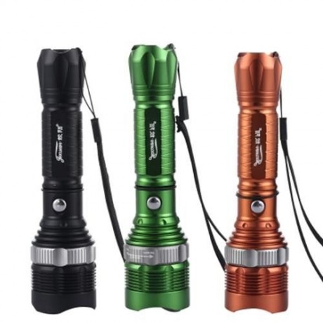 JIAOSUN T6 3 MODES ZOOMING FLASHLIGHT ALUMINIUM ALLOY OUTDOOR TORCH (BRONZE-COLORED)