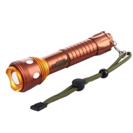 JIAOSUN 3 MODES ZOOMING OUTDOOR TORCH WITH SAFETY HAMMER (BRONZE-COLORED)