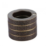 Stylish Defensive Hexagon Round Ring with Four Layer Design for Man (BRONZE-COLORED)