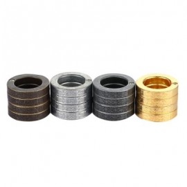 Stylish Defensive Hexagon Round Ring with Four Layer Design for Man (BRONZE-COLORED)