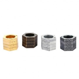 STYLISH DEFENSIVE HEXAGON ROUND RING WITH FOUR LAYER DESIGN FOR MAN (BRONZE-COLORED)