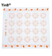 TINB MULTIPURPOSE SILICONE BAKING AND KNEADING DOUGH MAT (ORANGE YELLOW)