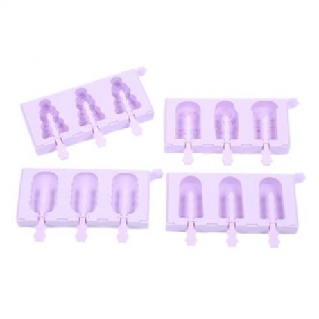 TINB DIY SILICONE ICE POP MOLD DESSERT TOOL (PURPLE)