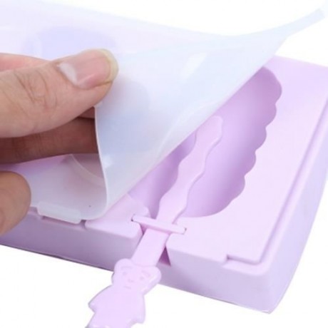 TINB DIY SILICONE ICE POP MOLD DESSERT TOOL (PURPLE)