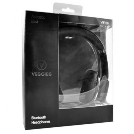 VEGGIEG V8100 FOLDABLE BLUETOOTH HANDS FREE HEADSET (BLACK)