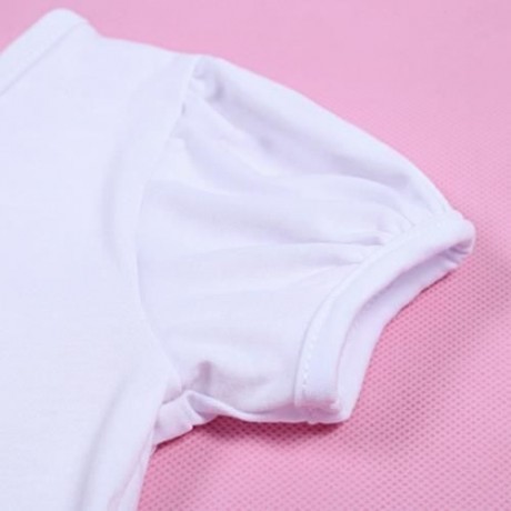 KEAIYOUHUO GIRLS CLOTHING SET FLORAL PRINT T-SHIRT BUBBLE SKIRT (PINK)