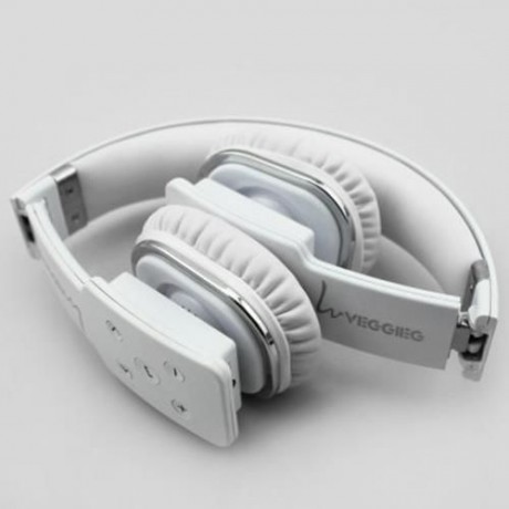VEGGIEG V8100 FOLDABLE BLUETOOTH HANDS FREE HEADSET (WHITE)