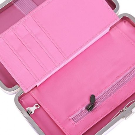 PIDANLU FLOWER PATTERNS MULTIFUNCTION WOMEN CLUTCH WALLET (LIGHT PURPLE)