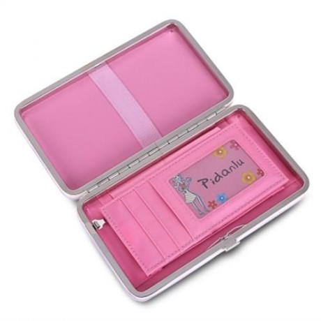 PIDANLU FLOWER PATTERNS MULTIFUNCTION WOMEN CLUTCH WALLET (LIGHT PURPLE)