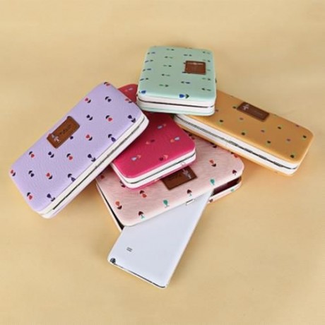 PIDANLU FLOWER PATTERNS MULTIFUNCTION WOMEN CLUTCH WALLET (GRASS GREEN)