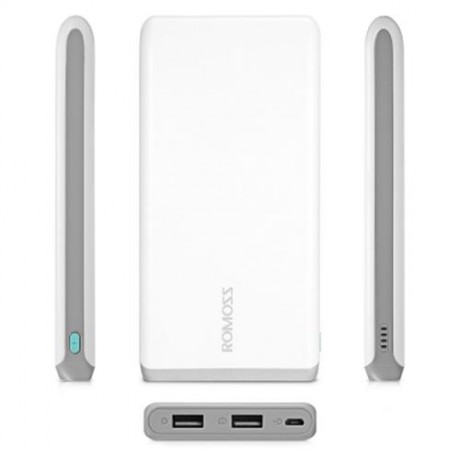 ROMOSS ARROW 10 10000MAH PORTABLE POWER BANK DUAL USB (WHITE)