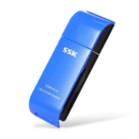 SSK SCRM331 USB 3.0 TO SD / TF CARD READER (BLUE)