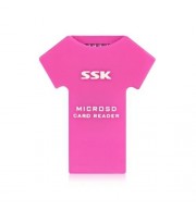 SSK SCRS052 USB 2.0 TO TF CARD READER (RED)