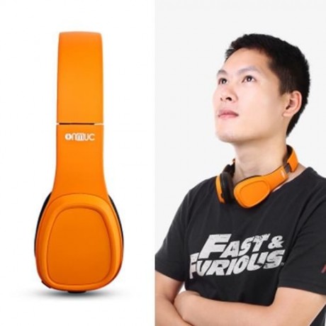 ONMUC L5 FOLDABLE TOUCH CONTROLLED BLUETOOTH HEADSET (ORANGE)