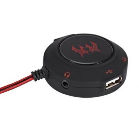 KOTION EACH S2 PLUG AND PLAY EXTERNAL USB SOUND CARD (RED)
