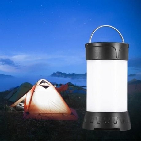 PORTABLE 5W IPX6 WATERPROOF CAMPING LAMP EMERGENCY LIGHT (WHITE AND BLACK)