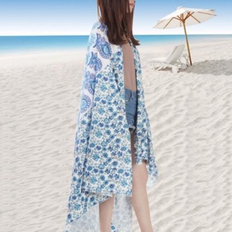 200 X 148CM RECTANGLE CHIFFON TAPESTRY BOHEMIAN BEACH TOWEL (COLORMIX)