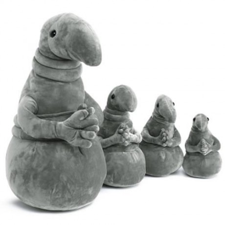 CUTE MONSTER SHAPE STUFFED PLUSH DOLL TOY GIFT FOR BABY (GRAY)