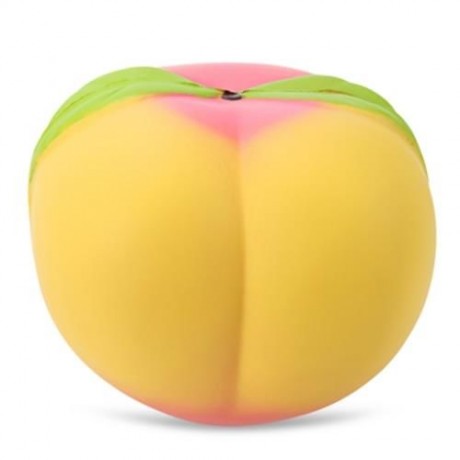 SQUISHY PU SPONGE SLOW RISING SIMULATE PEACH SQUEEZE TOY (COLORMIX)