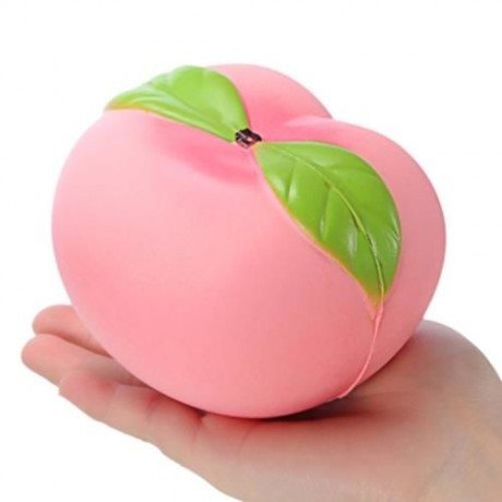 SQUISHY PU SPONGE SLOW RISING SIMULATE PEACH SQUEEZE TOY (COLORMIX)