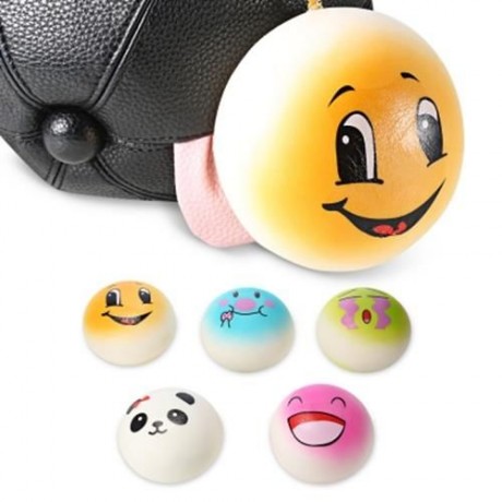 5PCS SQUISHY PU SPONGE SLOW RISING SIMULATE BREAD TOY (COLORMIX)