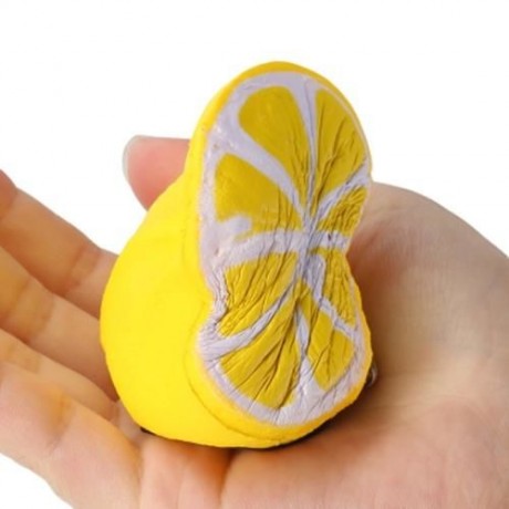 PU SPONGE SLOW RISING SIMULATE LEMON PENDANT SQUEEZE TOY (COLORMIX)