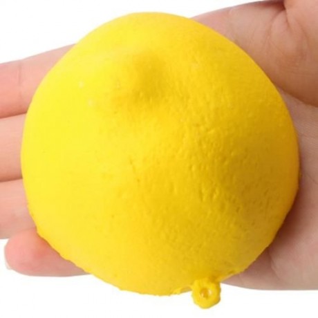 PU SPONGE SLOW RISING SIMULATE LEMON PENDANT SQUEEZE TOY (COLORMIX)