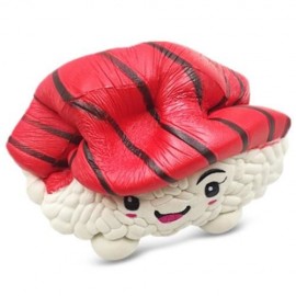 SQUISHYFUN PU SPONGE SLOW RISING SIMULATE SUSHI SQUEEZE TOY (RED)
