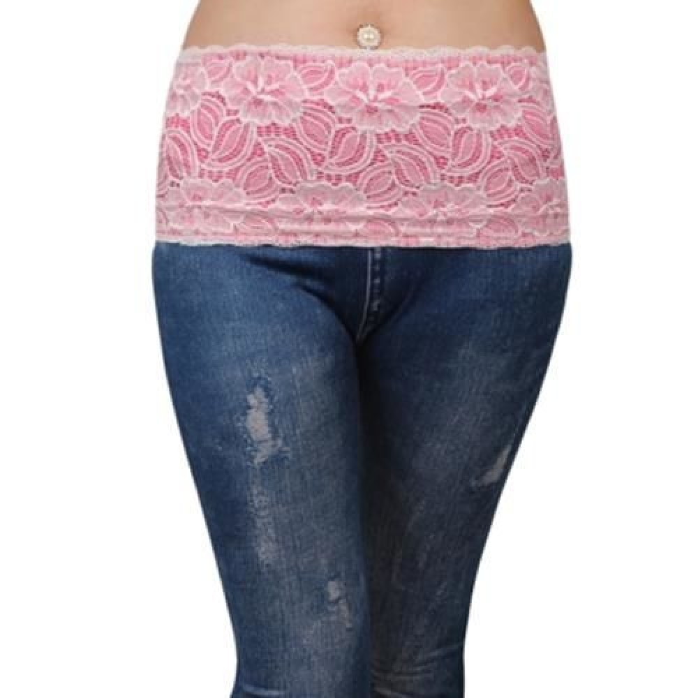 SEXY ANTI-THEFT ELASTIC WOMEN LACE FANNY PACK (WHITE FRAME   RED LENS)