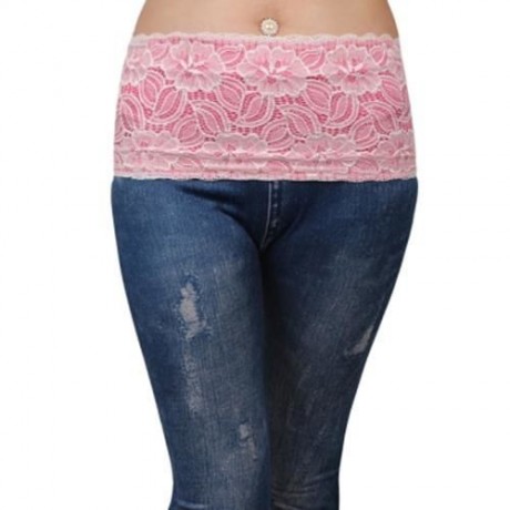 SEXY ANTI-THEFT ELASTIC WOMEN LACE FANNY PACK (WHITE FRAME   RED LENS)