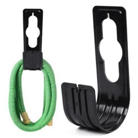 DURABLE WALL MOUNTED GARDEN HOSE HANGER HOOK (BLACK)