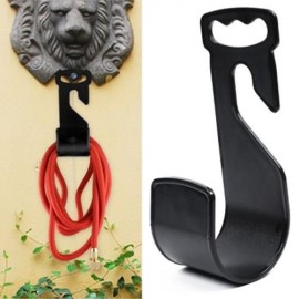 DURABLE PLASTIC GARDEN HOSE HANGER (BLACK)