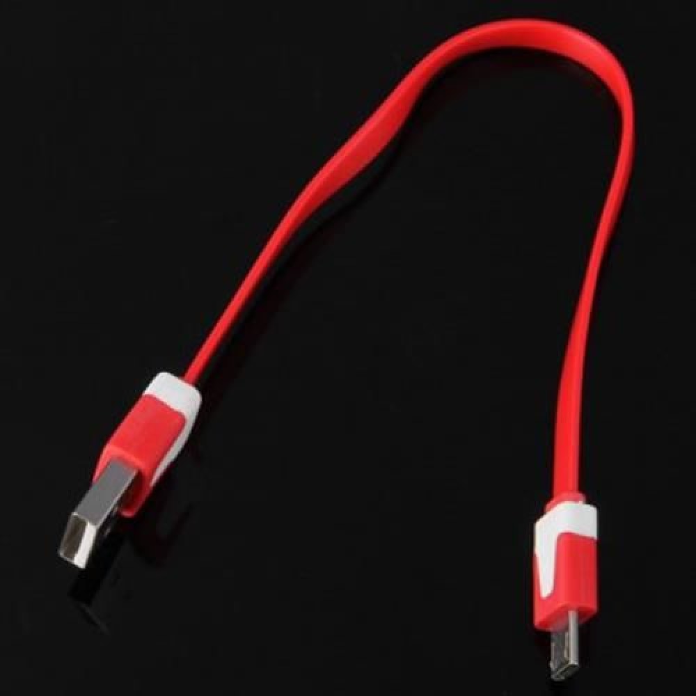 22CM DATA TRANSFER CHARGING CABLE FOR SAMSUNG HTC MOBILE PHONE (RED)