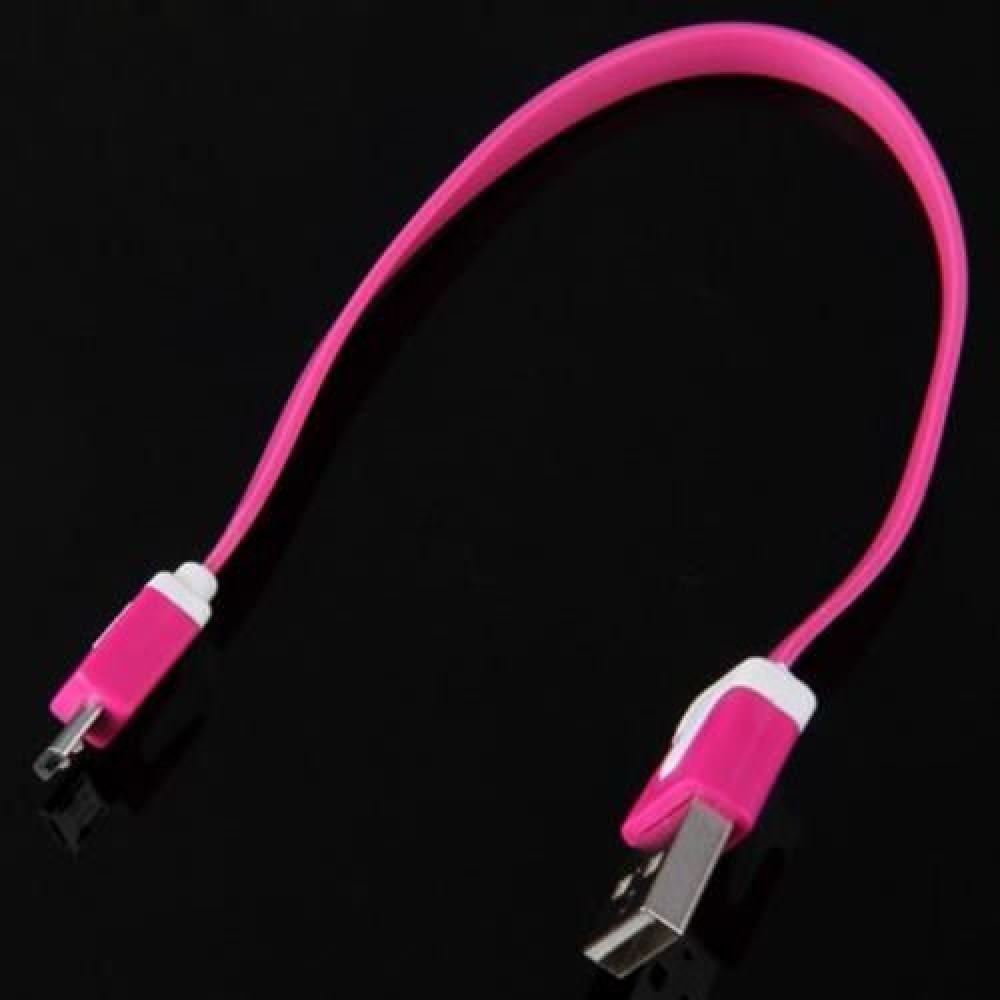 22CM DATA TRANSFER CHARGING CABLE FOR SAMSUNG HTC MOBILE PHONE (ROSE MADDER)