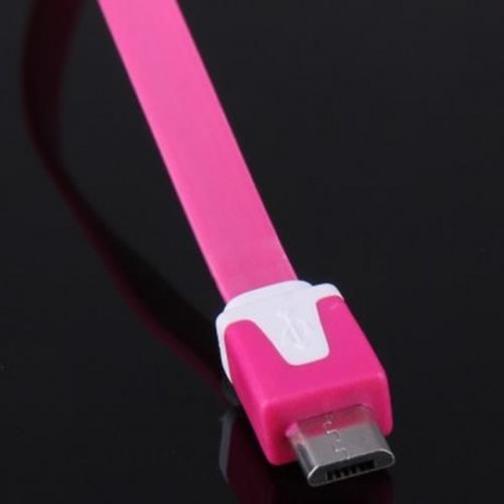 22CM DATA TRANSFER CHARGING CABLE FOR SAMSUNG HTC MOBILE PHONE (ROSE MADDER)