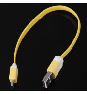 22CM DATA TRANSFER CHARGING CABLE FOR SAMSUNG HTC MOBILE PHONE (YELLOW)