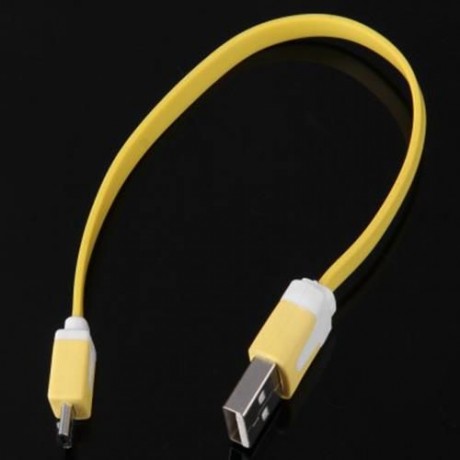 22CM DATA TRANSFER CHARGING CABLE FOR SAMSUNG HTC MOBILE PHONE (YELLOW)