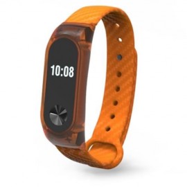WRISTBAND FOR XIAOMI MI BAND 2 SILICON   PLASTIC MATERIAL (ORANGE)