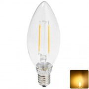 YOUOKLIGHT 180LM E14 1.8W 3000K 2 LEDS COB FILAMENT CANDELEBRA LIGHT ENERGY SAVING FLAMED 