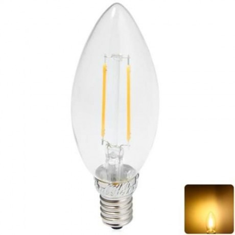 YOUOKLIGHT 180LM E14 1.8W 3000K 2 LEDS COB FILAMENT CANDELEBRA LIGHT ENERGY SAVING FLAMED 