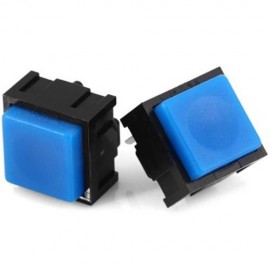 10PCS PRACTICAL AC 12V 50MA 2PIN PUSH BUTTON SWITCH SET FOR DIY PROJECT (BLUE)